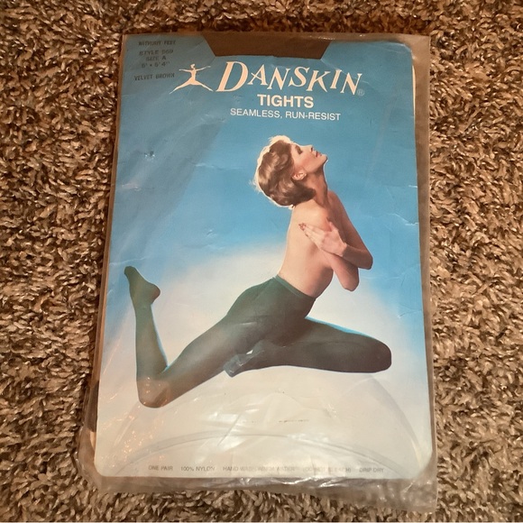Danskin seamless run resist tights, without feet, color velvet brown, size: A - Picture 1 of 9